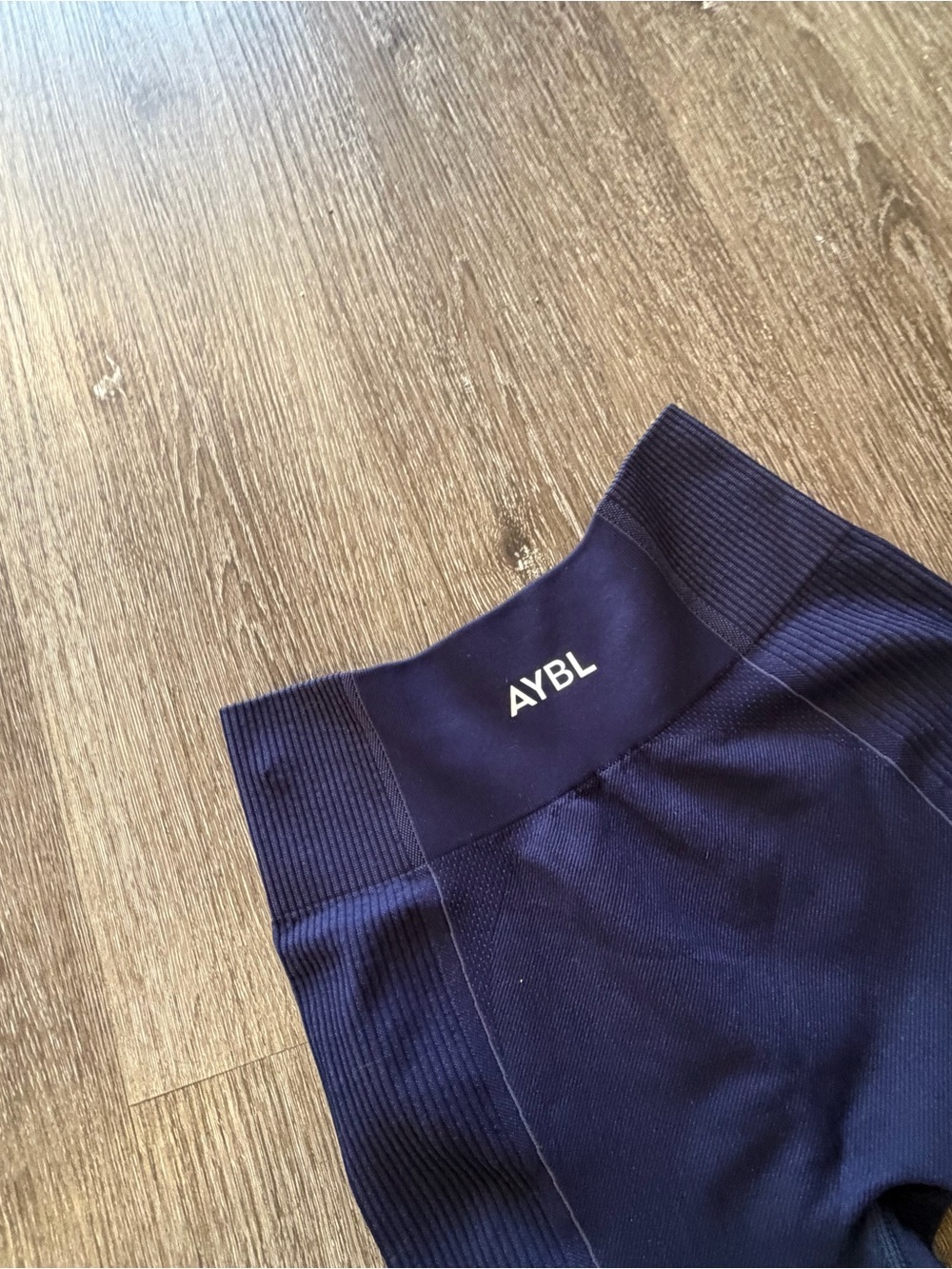 AYBL  Deep Navy Ribbed Performance Leggings - Picture 5 of 5